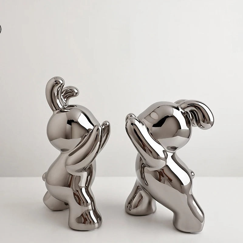 Push Rabbit Bookcase Desk Ornaments