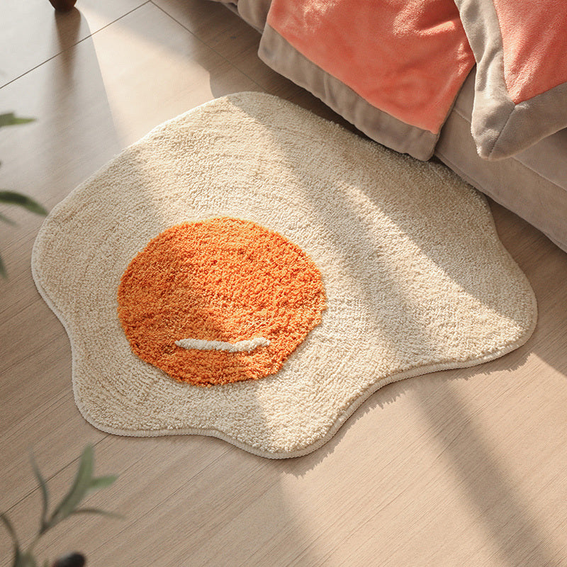 Poached Egg Plush Non-slip Rug