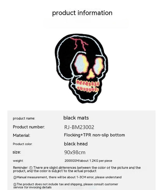 Fashion Black Skull Rug
