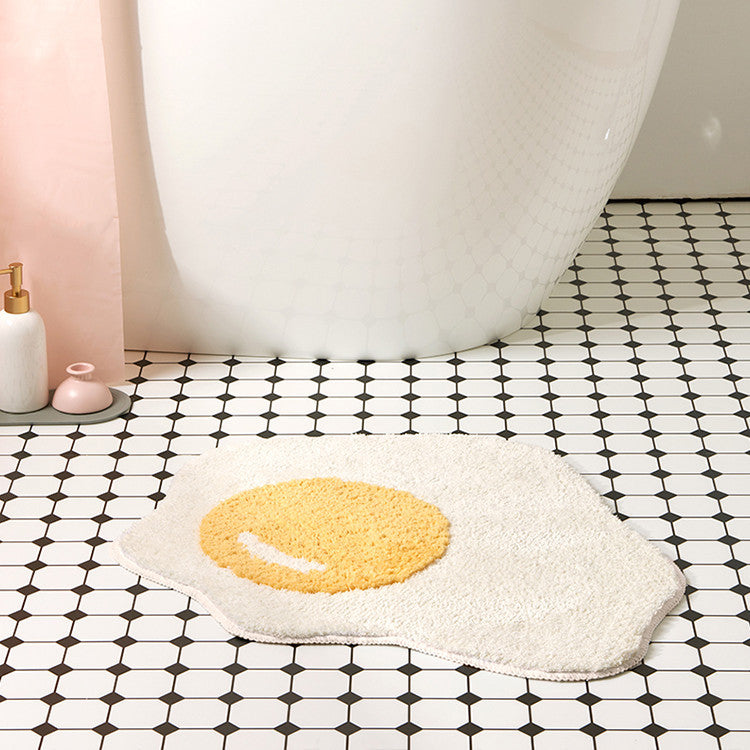 Poached Egg Plush  Non-slip Rug