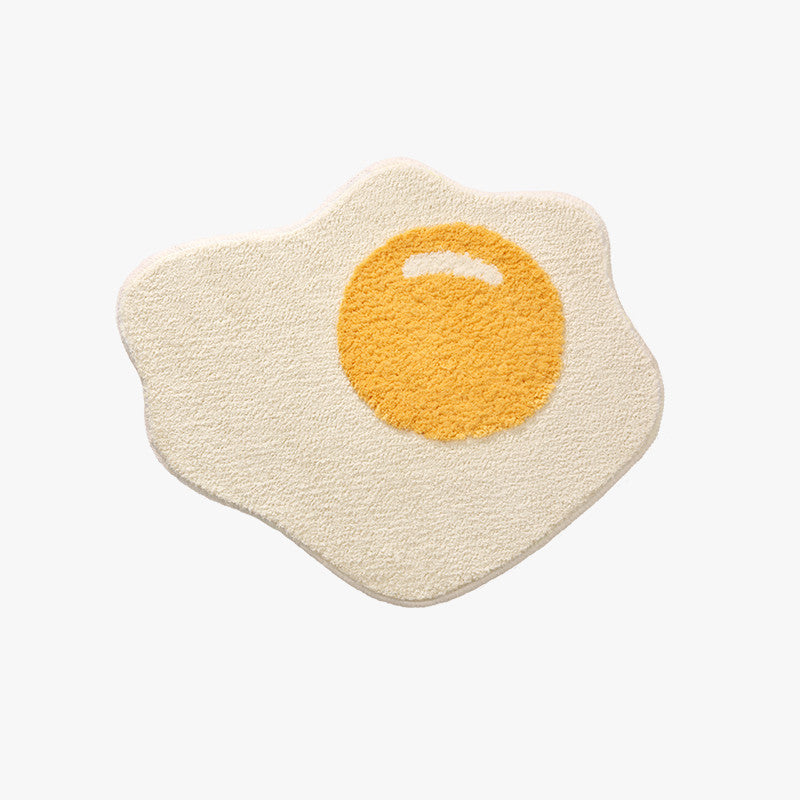 Poached Egg Plush  Non-slip Rug