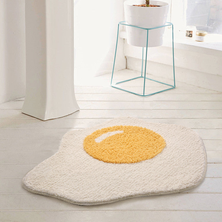 Poached Egg Plush  Non-slip Rug