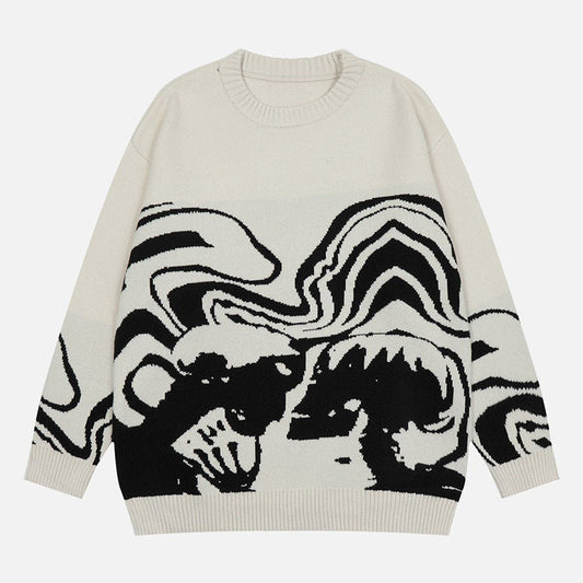 Skull Dark Style Knitwear Sweaters