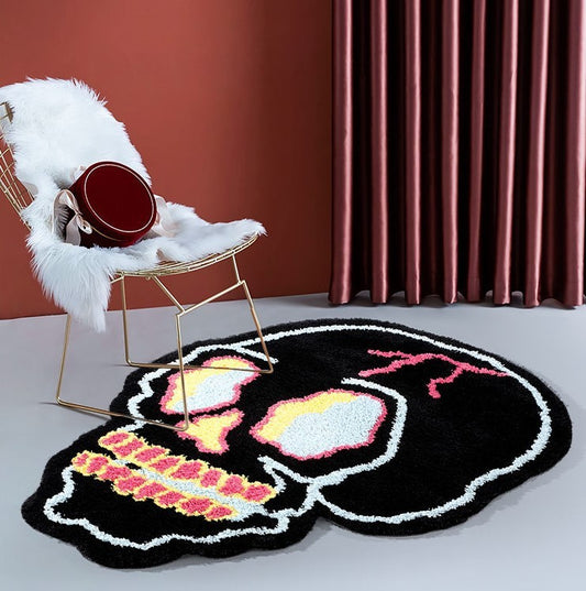 Fashion Black Skull Rug