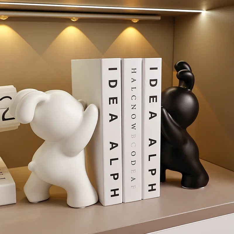 Push Rabbit Bookcase Desk Ornaments