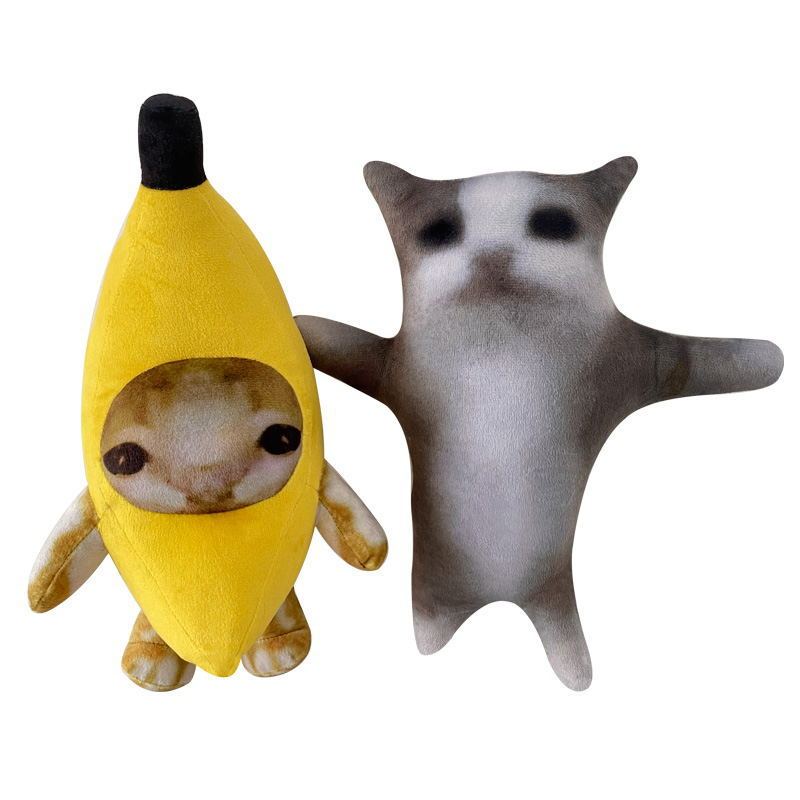 Banana Happy Cat Plush Toy Doll