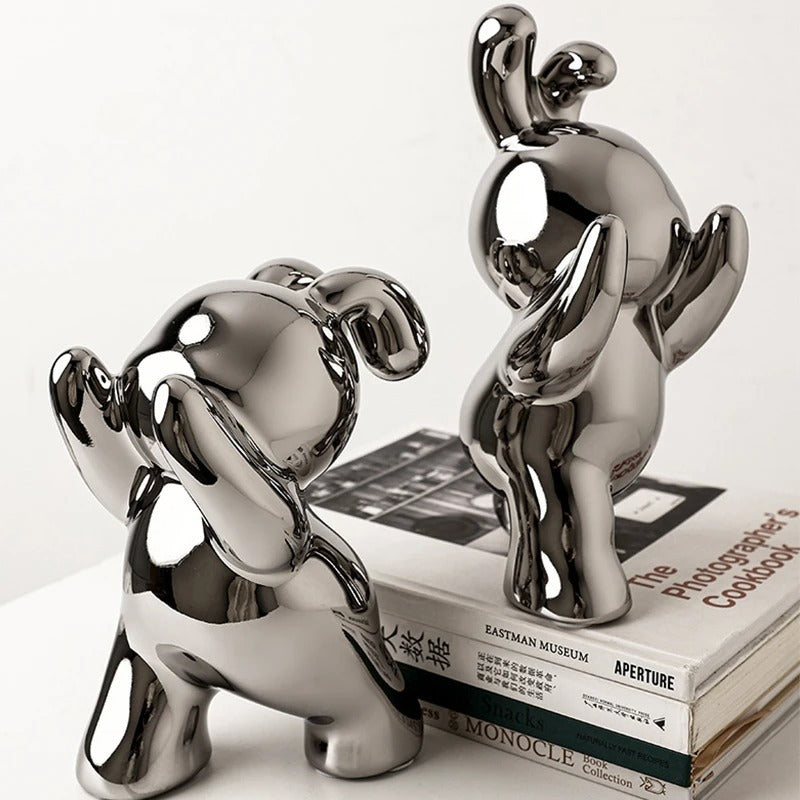 Push Rabbit Bookcase Desk Ornaments