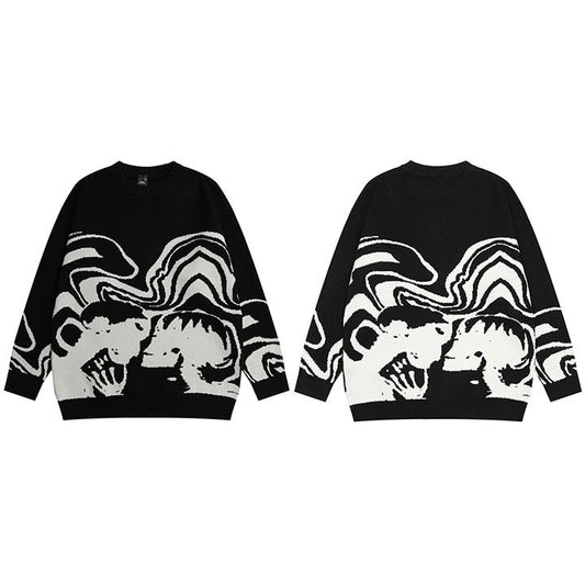 Skull Dark Style Knitwear Sweaters