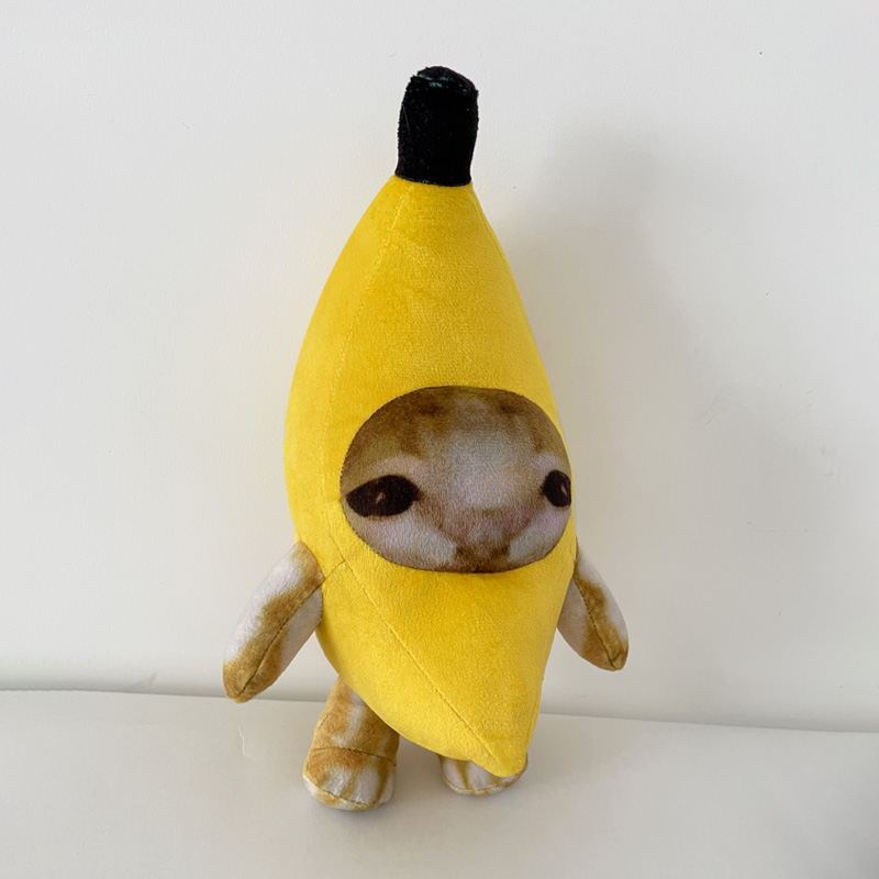 Banana Happy Cat Plush Toy Doll