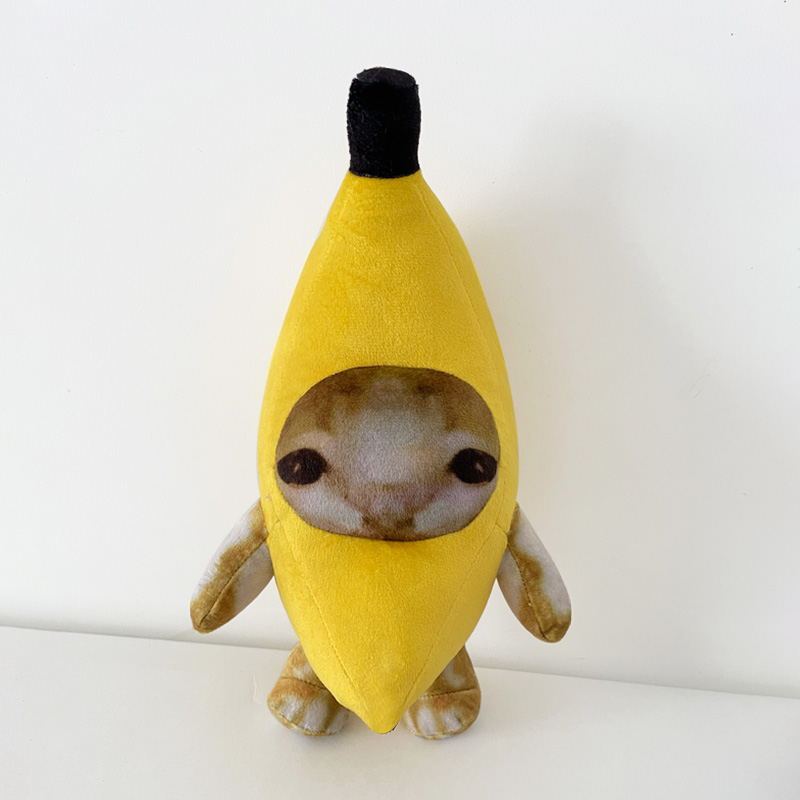 Banana Happy Cat Plush Toy Doll
