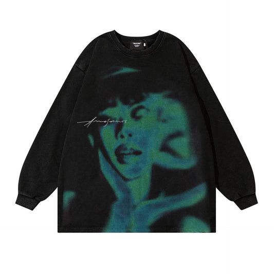 High Street Washed Old Portrait Sweatshirt