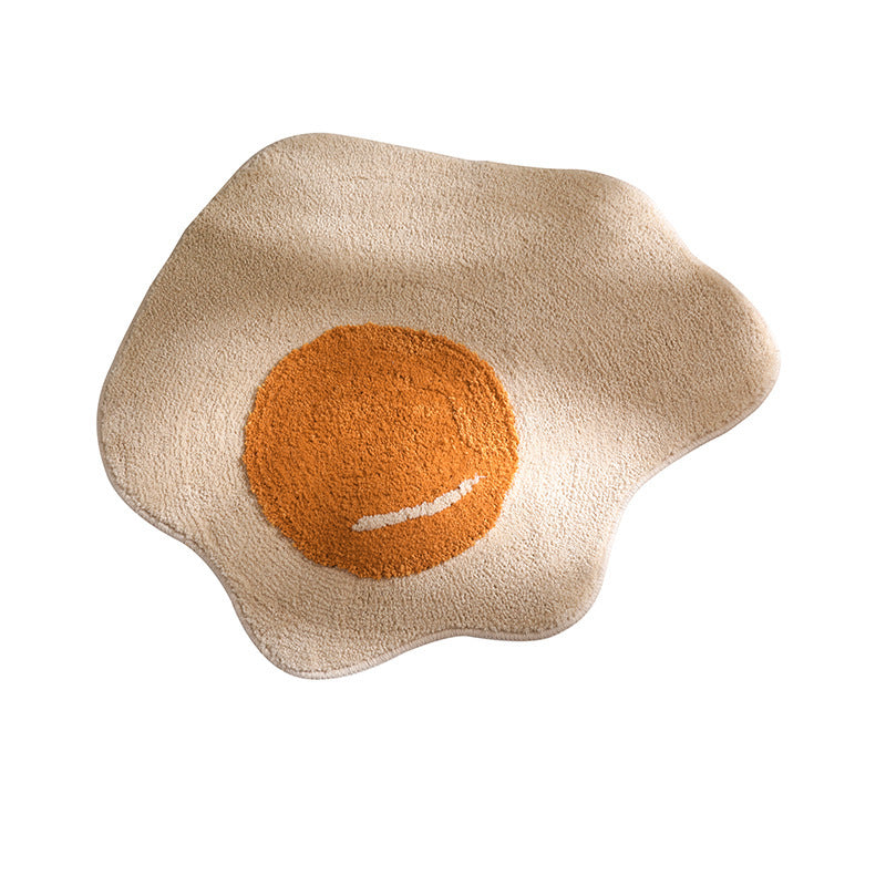Poached Egg Plush  Non-slip Rug