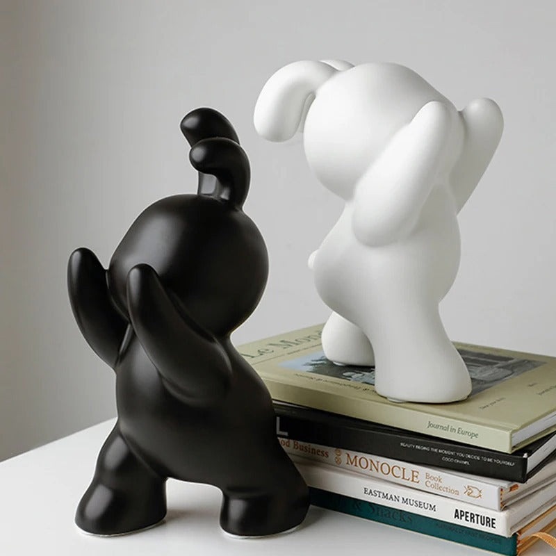 Push Rabbit Bookcase Desk Ornaments